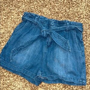 EVERY SIZE 4 PAPERBAG CHAMBRAY SHORTS